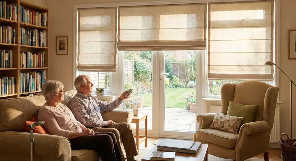 Motorized shades for aging-in-place homeowners