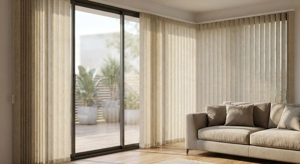 Vertical Blinds for Large Sliding Glass Doors
