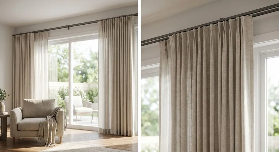 Custom Drapery Panels for Sliding Glass Doors