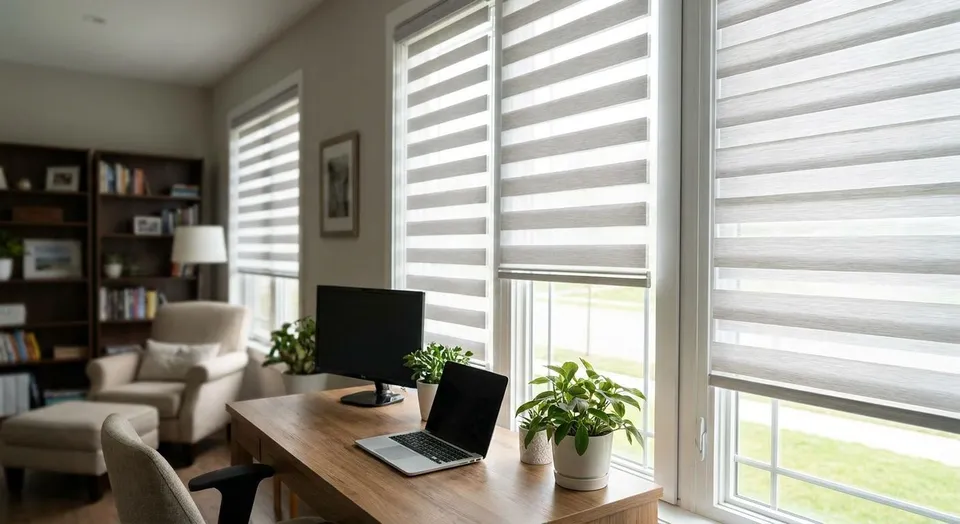 Zebra Shades for Home Offices