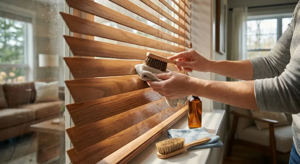 How to clean and maintain real wood blinds