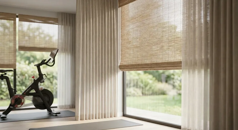 Window treatments for home gyms