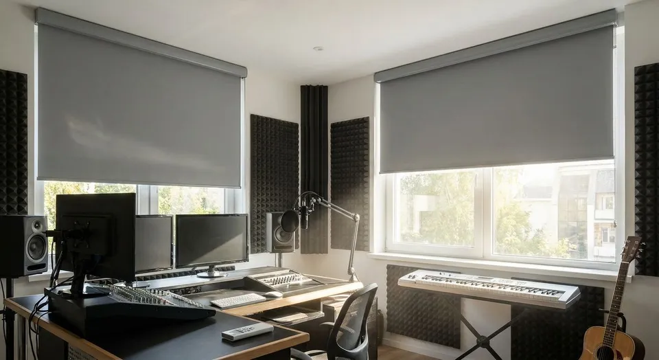 Motorized Shades for Home Recording Studios