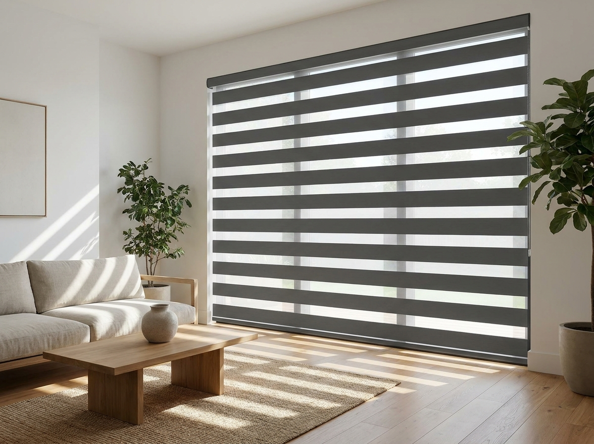 Zebra dual-layer shade